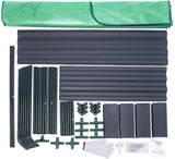 Quictent 49’’x37’’x36’’ Galvanized Steel Garden Bed with Cover-Green