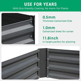 Quictent 49’’x37’’x36’’ Galvanized Steel Garden Bed with Cover-Clear