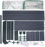 Quictent 49’’x37’’x36’’ Galvanized Steel Garden Bed with Cover-Clear