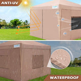 Quictent Upgraded Privacy 8' x 8' Pop Up Canopy-Beige
