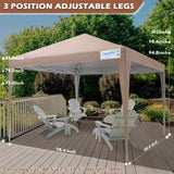 Quictent Upgraded Privacy 8' x 8' Pop Up Canopy-Beige