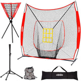 Zupapa Upgraded 7' x 7' Baseball Training Equipment & Aids-Red