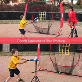 Zupapa Upgraded 7' x 7' Baseball Training Equipment & Aids-Red