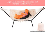 Zupapa 10' Cotton Hammock With Stand & Bag-White