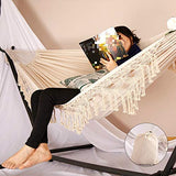 Zupapa 10' Cotton Hammock With Stand & Bag-White
