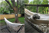 Zupapa 10' Cotton Hammock With Stand & Bag-White