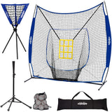 Zupapa Baseball Softball Practice Combo - 7 X 7 Feet Net Blue