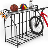 HEALTH LINE PRODUCT 4 Bike Stand Rack, Indoor Bike Storage, Bicycle Rack for Garage - Metal Stability Floor Bicycle Station for Parking Mountain/Road/Hybrid/Fat Tire & Scooters Bike Rack for Garage